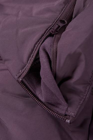 Femmes - Veste chaude de sport à capuche - violet