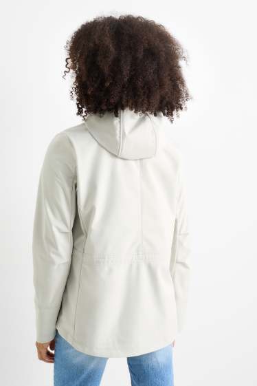 Femei - Geacă softshell cu glugă - rezistentă la apă - 4 Way Stretch - bej deschis