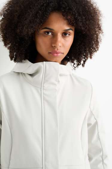 Femei - Geacă softshell cu glugă - rezistentă la apă - 4 Way Stretch - bej deschis