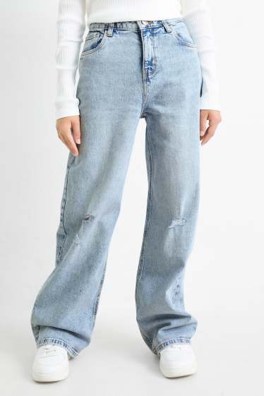 Bambine - Jeans a gamba ampia - jeans azzurro