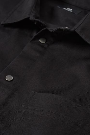 Home - Camisa - relaxed fit - Kent - look 2 en 1 - negre