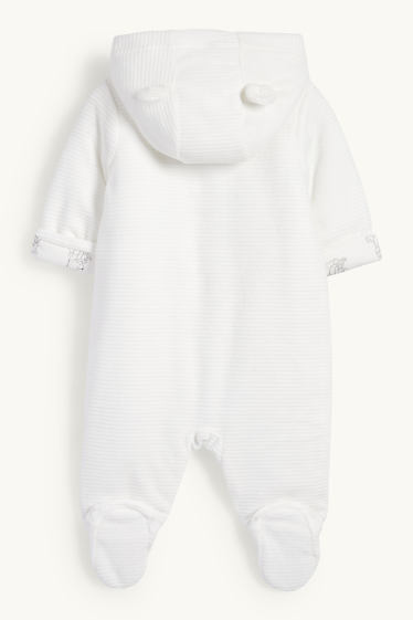 Unisex - Winnie de Pluș - salopetă bebeluși - alb