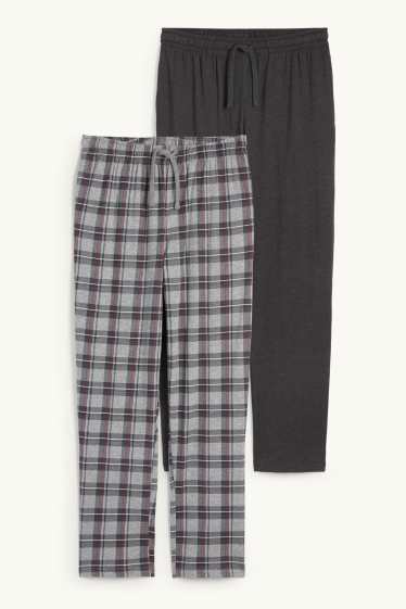 Bărbați - Multipack 2 buc. - pantaloni de pijama - gri închis