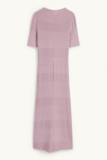 Dona - Vestit de punt - acanalat - rosa fosc