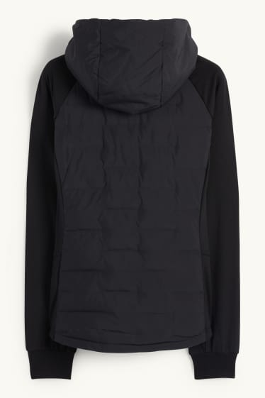 Femmes - Veste chaude de sport à capuche - noir