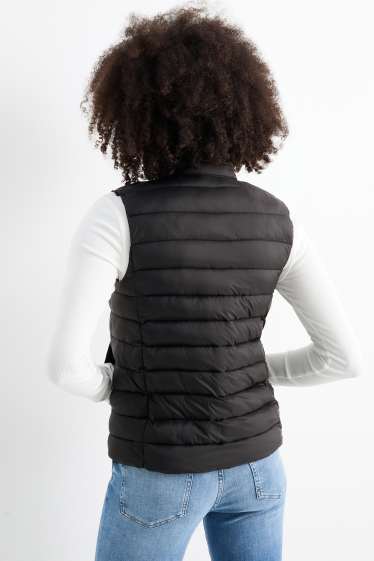 Women - Quilted gilet - black