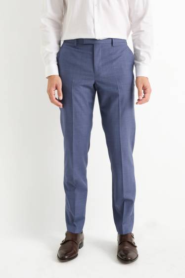 Home - Pantalons combinables - regular fit - estampats - blau fosc