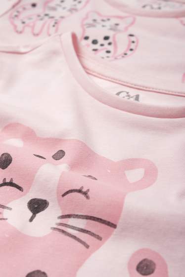 Children Girls - Multipack of 2 - cheetah - pyjamas - 4 piece - rose