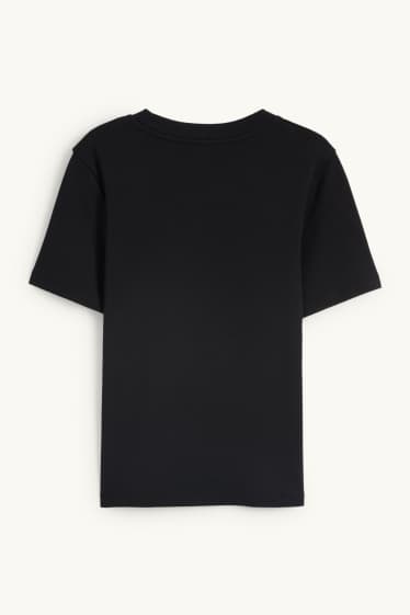 Dames - T-shirt - slim fit - zwart