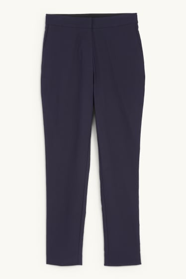 Dames - Pantalon - mid waist - slim fit - donkerblauw