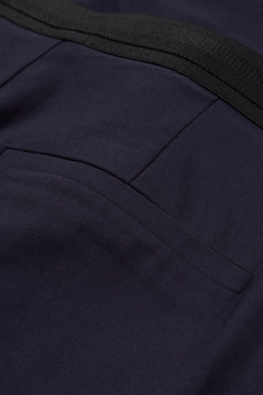 Dames - Pantalon - mid waist - slim fit - donkerblauw