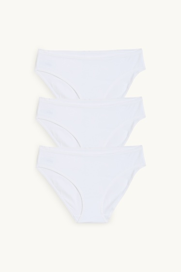 Women - Multipack of 3 - briefs - white
