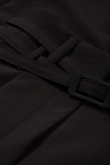 Donna - Pantaloni - vita alta - tapered fit - nero