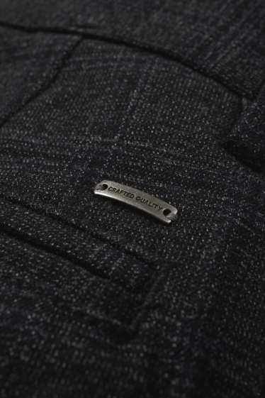 Hommes - Chino - slim fit - à carreaux - noir