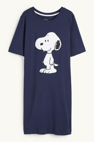 Femei - Cămașă de noapte - Snoopy - albastru închis