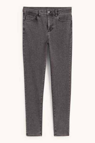 Mujer - Jegging jeans - high waist - vaqueros - gris