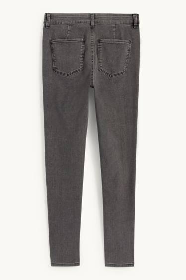 Mujer - Jegging jeans - high waist - vaqueros - gris
