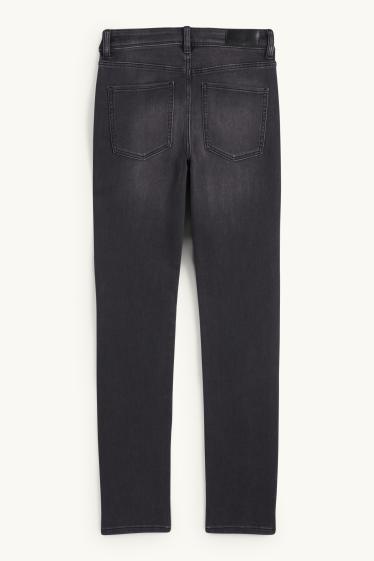 Damen - Slim Jeans - Mid Waist - Jog Denim - dunkeljeansgrau