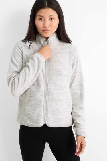 Women - Fleece jacket - light gray