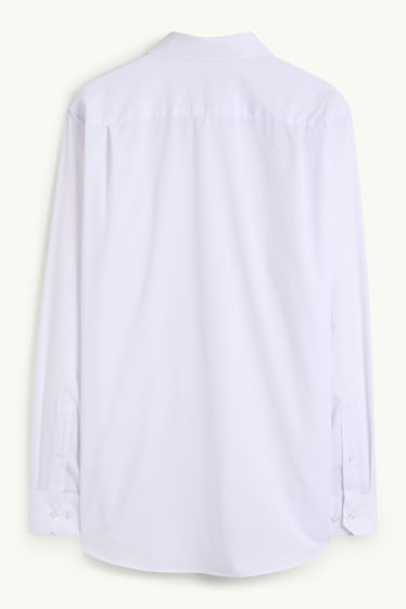 Home - Camisa formal - regular fit - coll kent - blanc