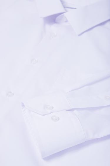 Home - Camisa formal - regular fit - coll kent - blanc