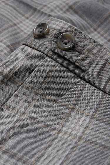 Home - Pantalons combinables - slim fit - Flex - de quadres - gris