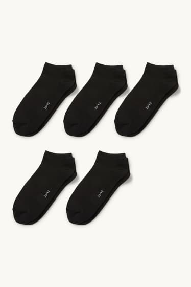 Femmes - Lot de 5 paires - socquettes de sport - noir