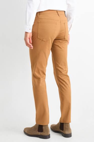Uomo - Pantaloni - slim fit - marrone