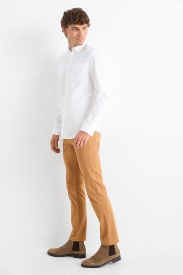 Uomo - Pantaloni - slim fit - marrone