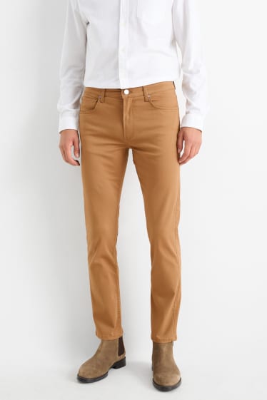 Uomo - Pantaloni - slim fit - marrone