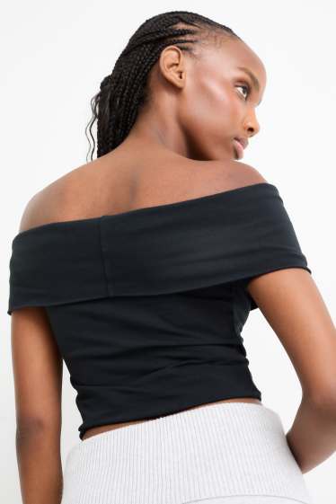 Femmes - T-shirt court - noir