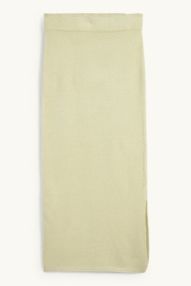 Femmes - Jupe en maille - vert menthe