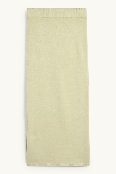 Femmes - Jupe en maille - vert menthe