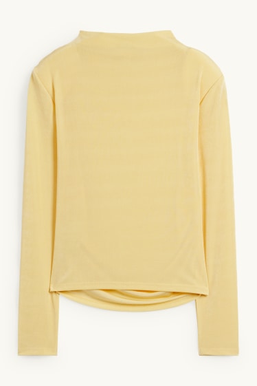 Donna - Maglia a maniche lunghe - giallo