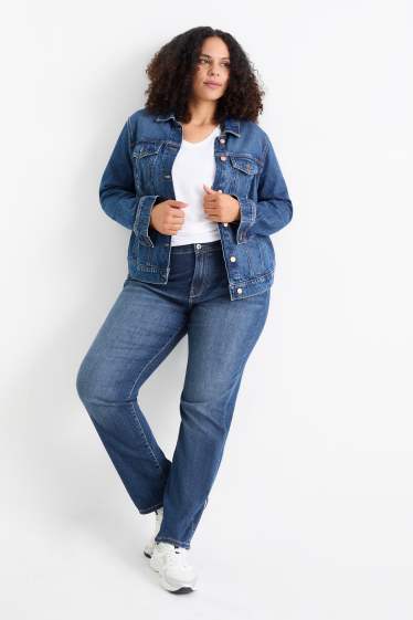 Donna - Straight jeans - vita media - LYCRA® - jeans blu scuro