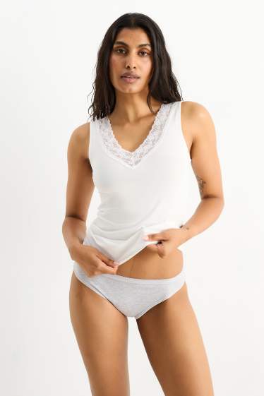 Mujer - Pack de 4 - bragas - gris