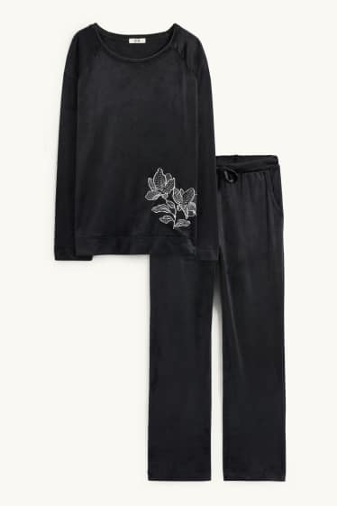 Femei - Pijama de iarnă - negru