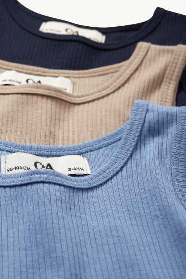 Bambini - Confezione da 6 - 3 canotte e 3 boxer - blu  / blu scuro