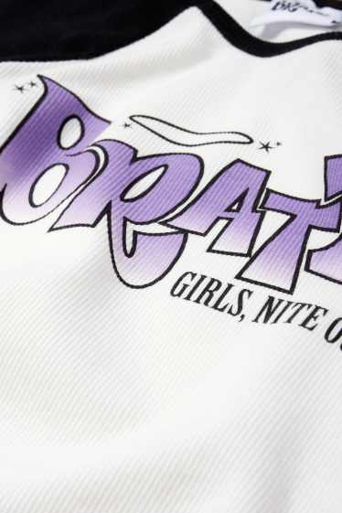 Copii - Fete - Bratz - tricou cu mânecă lungă - alb / negru