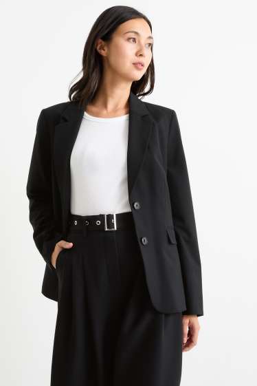 Femmes - Blazer de bureau - regular fit - noir