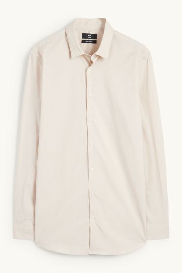 Home - Camisa formal - slim fit - Kent - de piquets - beix