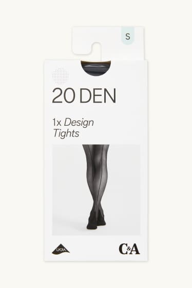 Donna - Collant fini - LYCRA® - 20 DEN - nero