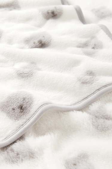 Baby Boys - Teddy bear - baby blanket - 100 x 85 cm - white