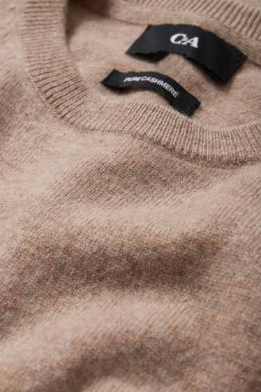 Hommes - Pull en cachemire - marron clair