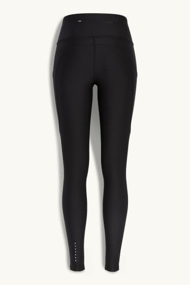 Donna - Leggings sportivi - 4 Way Stretch - protezione UV - nero