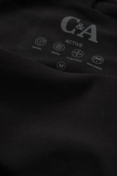 Donna - Leggings sportivi - 4 Way Stretch - protezione UV - nero