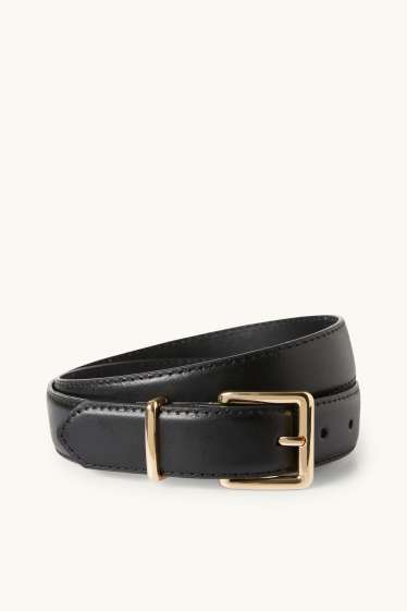 Damen - Ledergürtel - gold