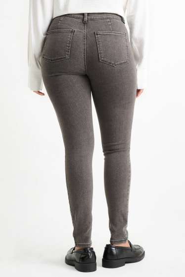 Mujer - Jegging jeans - high waist - vaqueros - gris