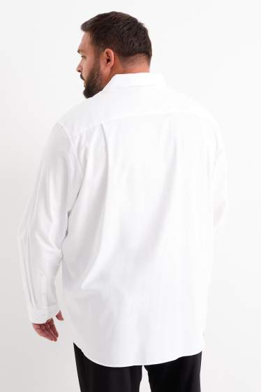 Hommes - Chemise - regular fit - col kent - facile à repasser - blanc crème