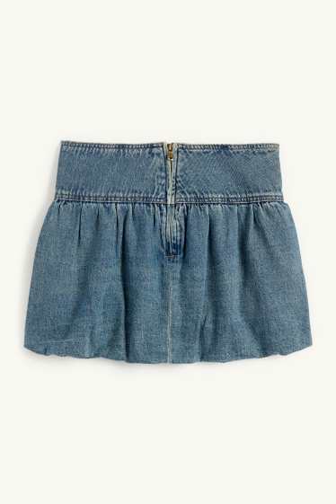 Femei - Fustă mini din denim - denim-albastru